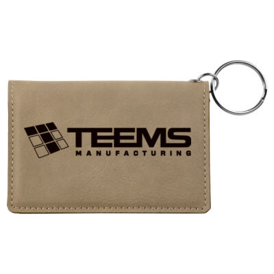 Teems Mfg - Laserable Leatherette Keychain/ID Holder Thumbnail